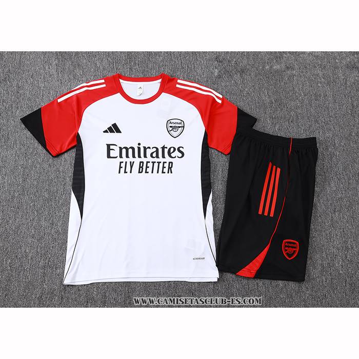 Chandal del Arsenal 25-26 Manga Corta Blanco - Pantalon Corto